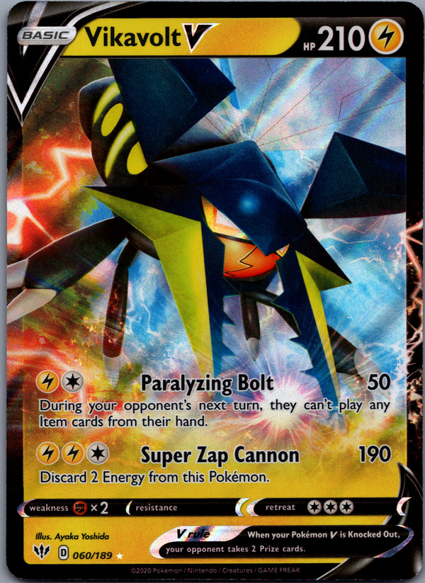 060 Vikavolt V Darkness Ablaze Holo Rare V NM