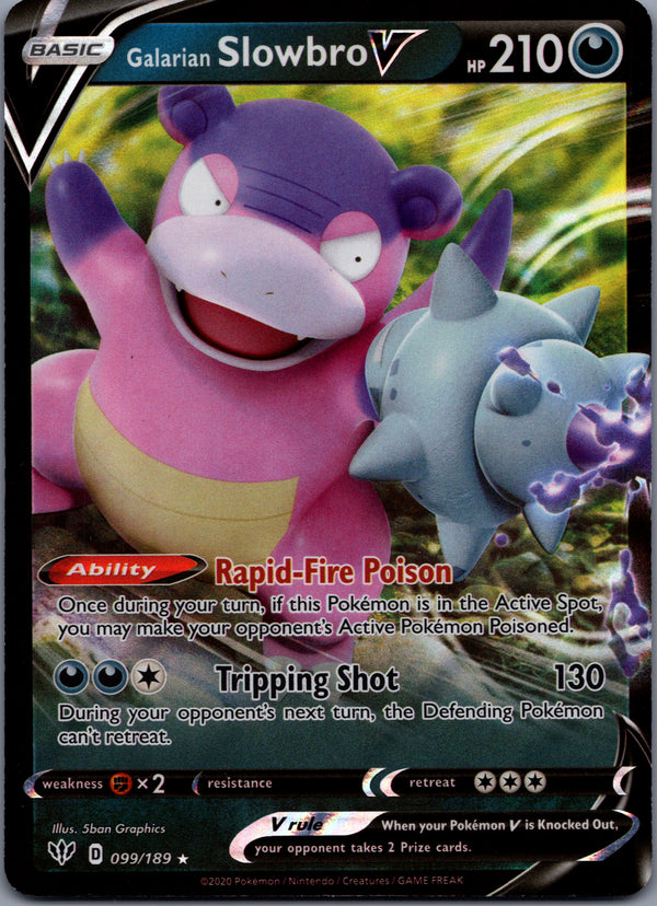 099 Galarian Slowbro V Darkness Ablaze Holo Rare V NM