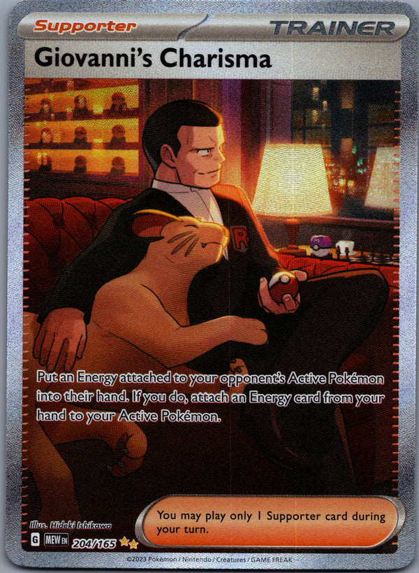204 Giovanni's Charisma Scarlet & Violet 151 Special Illustration Rare Near Mint
