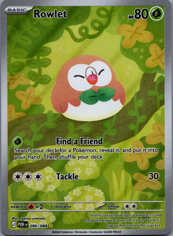 090 Rowlet Perfect Order Illustration Rare Near Mint