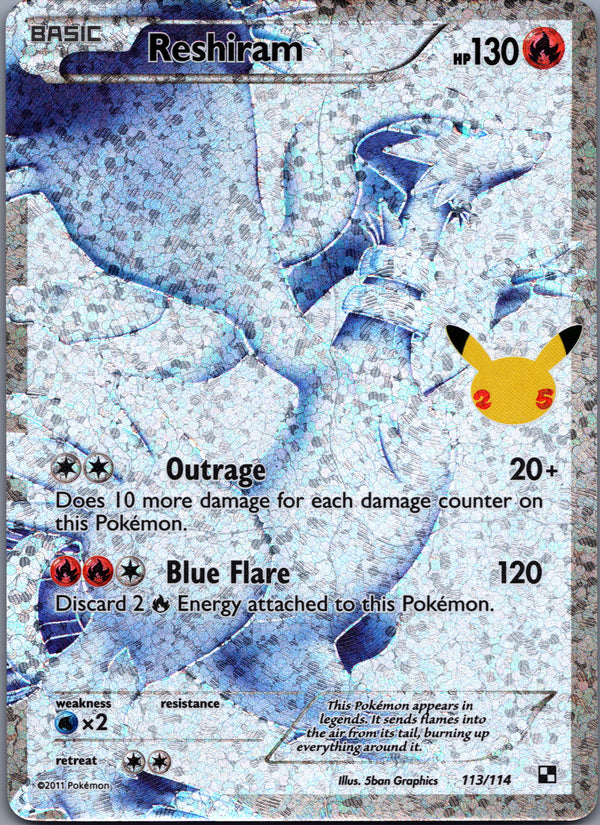 113 Reshiram Celebrations -- NM