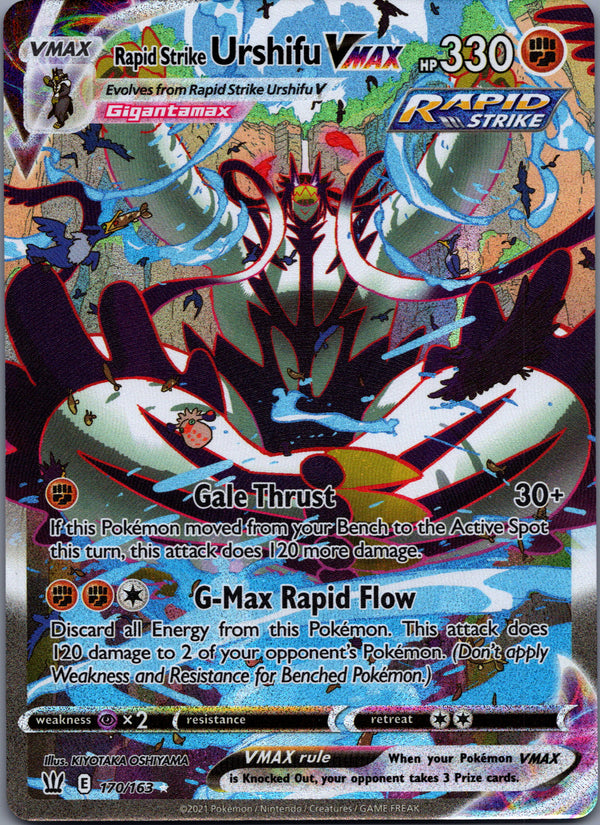 170 Rapid Strike Urshifu VMAX Battle Styles Rare Rainbow NM