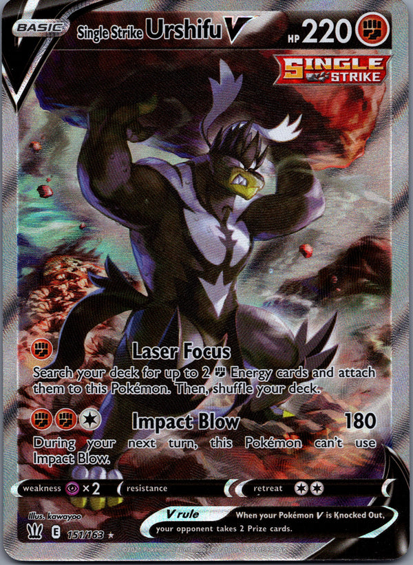 151 Single Strike Urshifu V Battle Styles Rare Ultra Near Mint