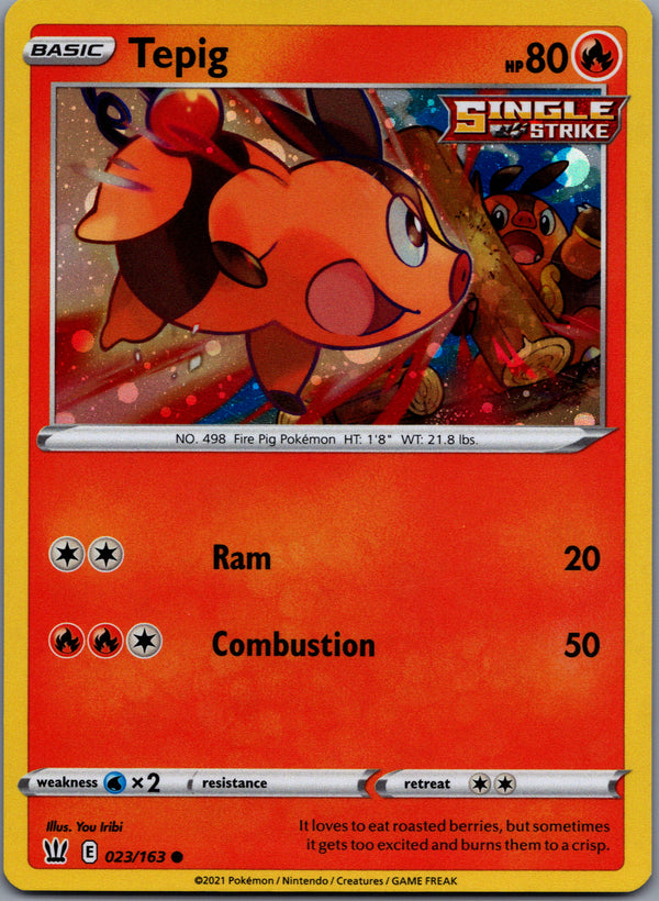 023 Tepig [Cosmos Holo] Battle Styles Common NM