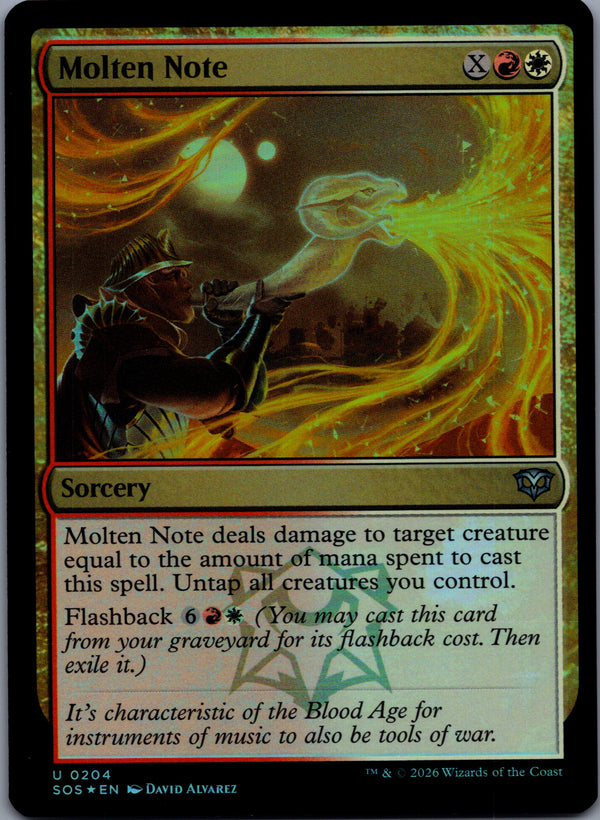 204 Molten Note [Foil] Secrets of Strixhaven Uncommon Foil Near Mint