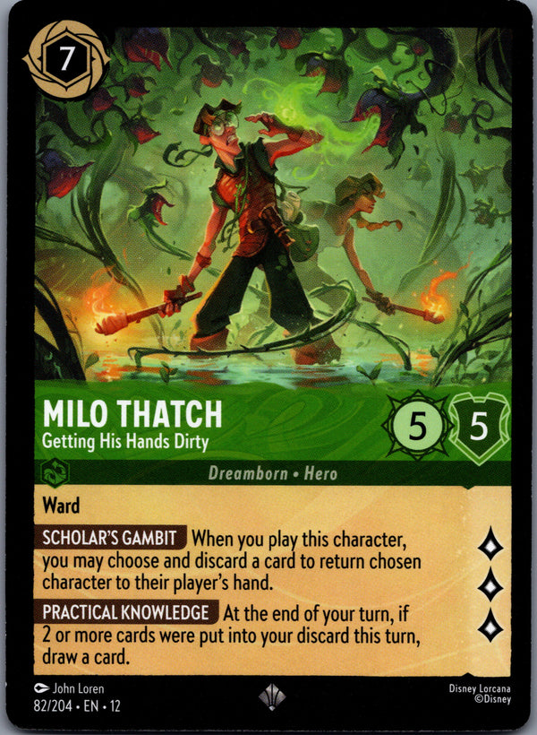 082 Milo Thatch - Getting His Hands Dirty Wilds Unknown Super Rare Near Mint