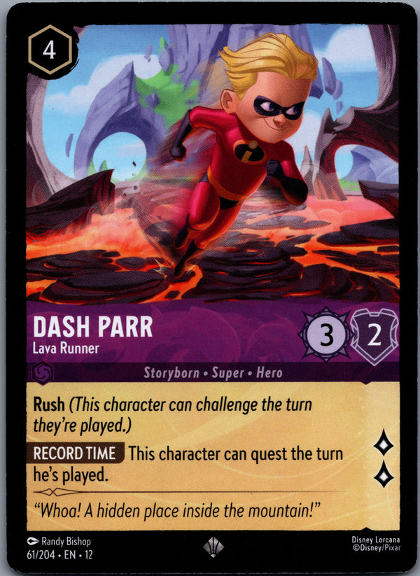 061 Dash Parr - Lava Runner Wilds Unknown Super Rare Near Mint
