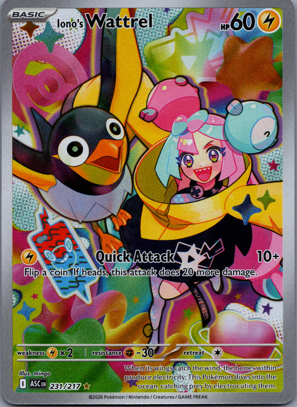 231 Iono's Wattrel Ascended Heroes Illustration Rare Near Mint