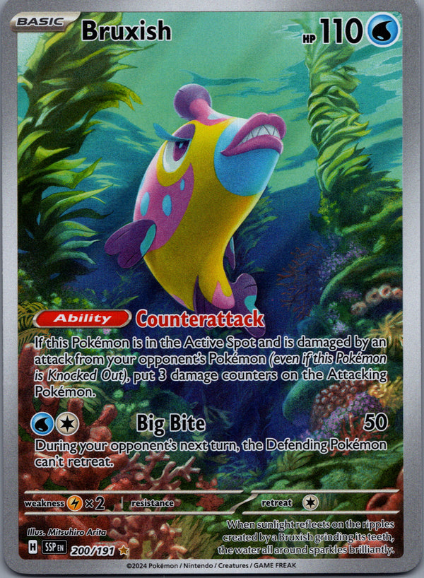 200 Bruxish Surging Sparks Illustration Rare Near Mint