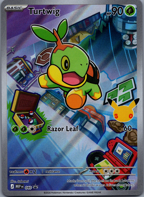 040 Turtwig ME Black Star Promos Promo Near Mint