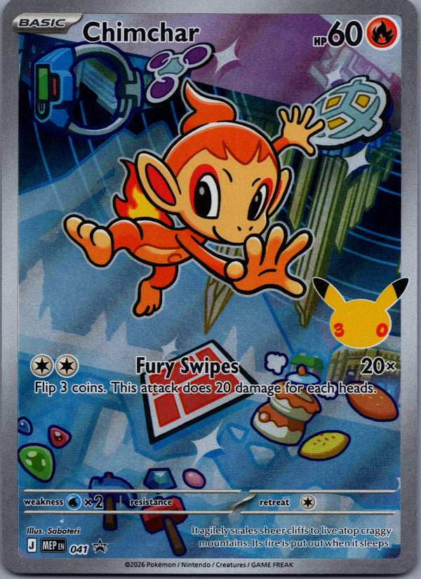 041 Chimchar ME Black Star Promos Promo Near Mint
