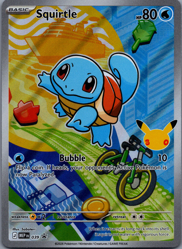039 Squirtle [30th Anniversary] ME Black Star Promos Promo NM