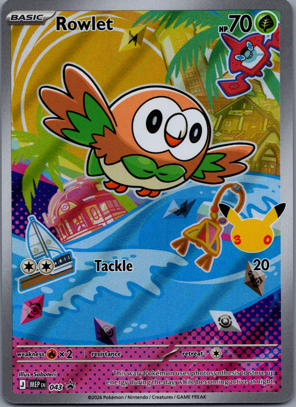 043 Rowlet ME Black Star Promos Promo Near Mint