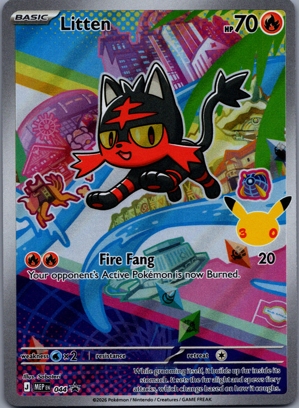 044 Litten ME Black Star Promos Promo NM