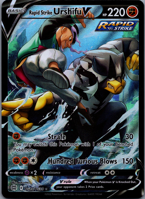 TG20 Rapid Strike Urshifu V Brilliant Stars Holo Rare V Near Mint