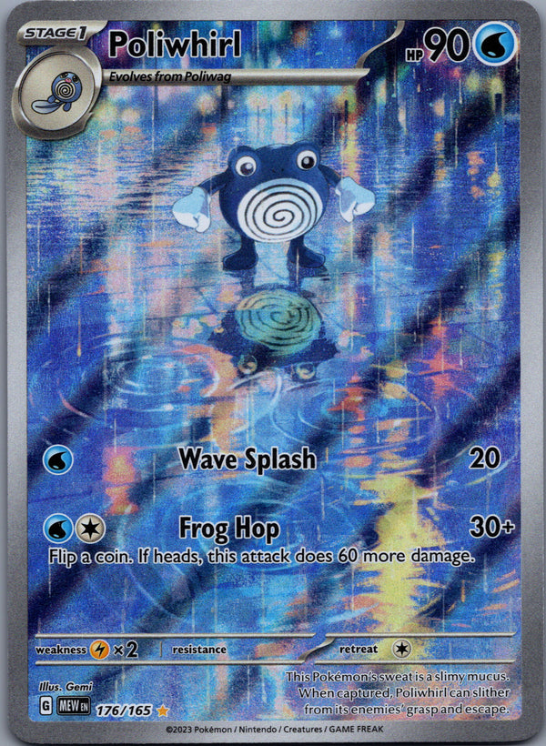 176 Poliwhirl Scarlet & Violet 151 Illustration Rare Near Mint