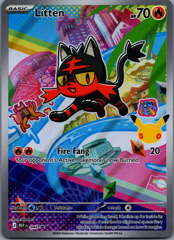 044 Litten ME Black Star Promos Promo NM