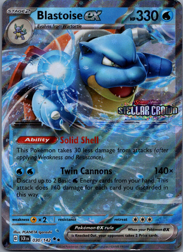 030 Blastoise Ex [Stamped] Stellar Crown Double Rare Near Mint