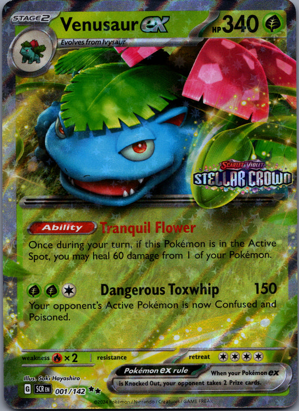 001 Venusaur Ex [Stamped] Stellar Crown Double Rare Near Mint