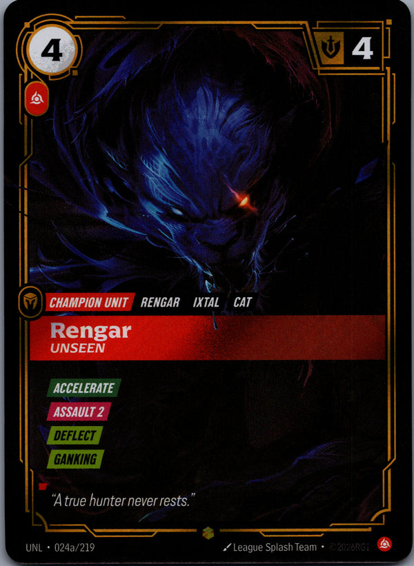 24a Rengar, Unseen [Alternate Art] Unleashed Showcase Near Mint
