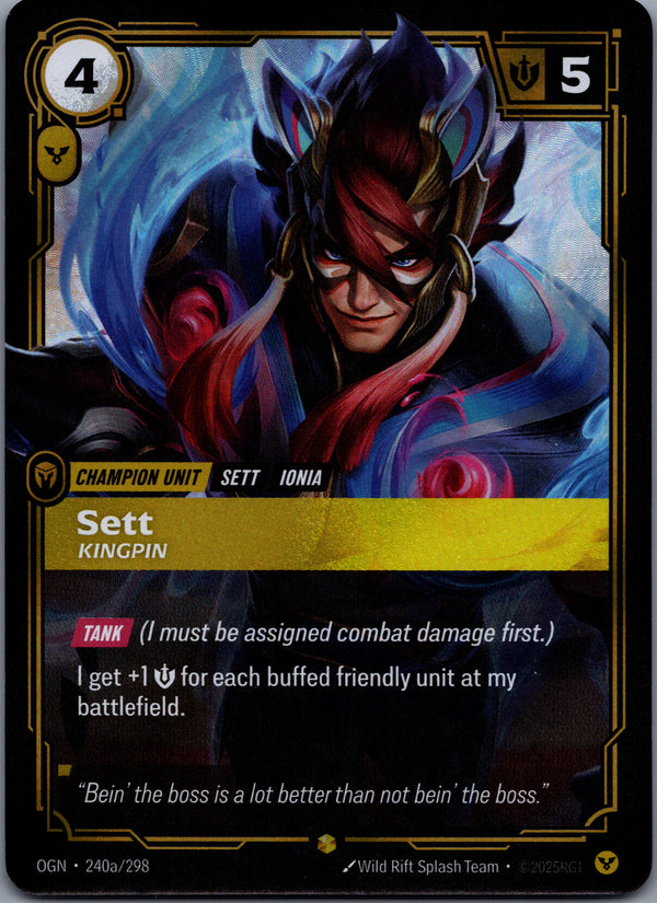 240a Sett - Kingpin [Alternate Art] Origins Showcase Near Mint