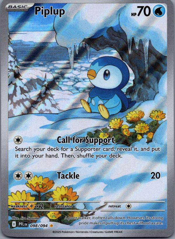 098 Piplup Phantasmal Flames Illustration Rare Near Mint