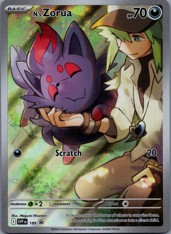 189 N's Zorua SV Black Star Promos Promo Near Mint