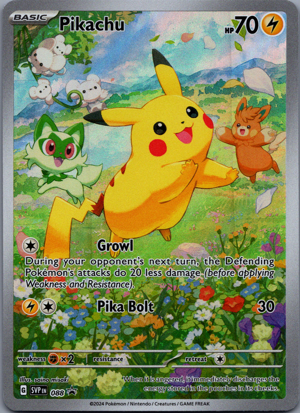 088 Pikachu SV Black Star Promos Promo Near Mint