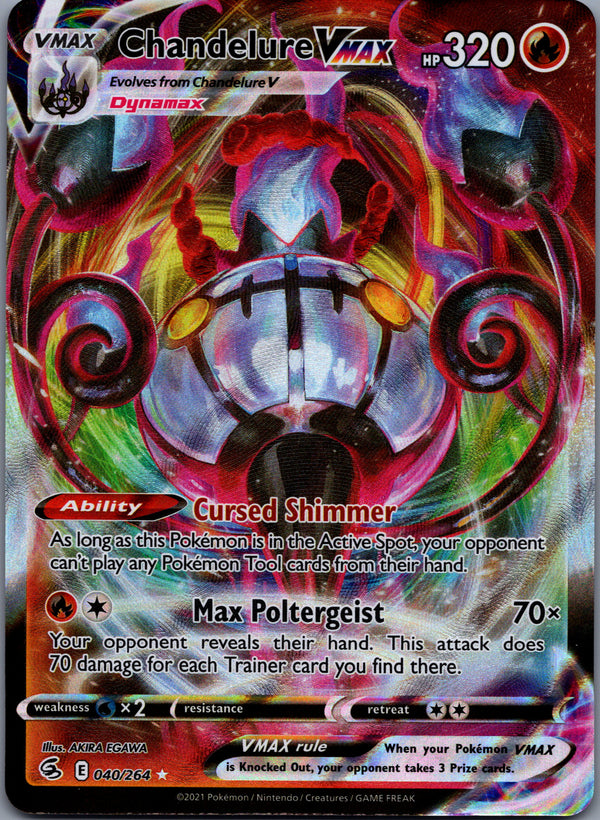 040 Chandelure VMAX Fusion Strike Holo Rare VMAX Near Mint