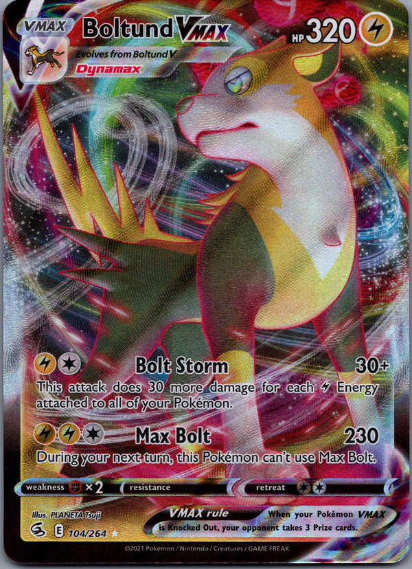 104 Boltund VMAX Fusion Strike Holo Rare VMAX NM