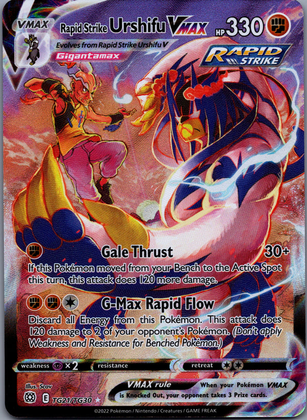 TG21 Rapid Strike Urshifu VMAX Brilliant Stars Holo Rare VMAX Near Mint