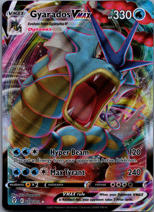 029 Gyarados VMAX Evolving Skies Holo Rare VMAX Near Mint