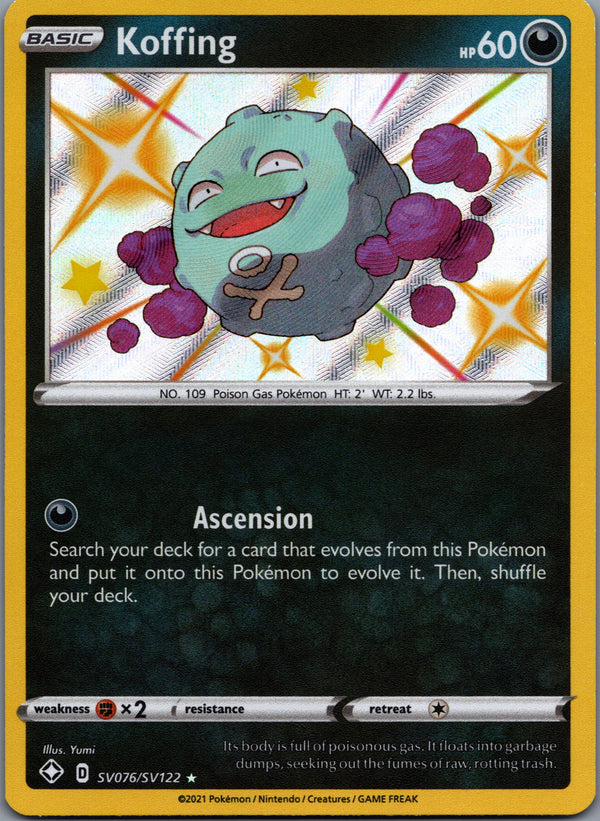 SV076 Koffing Shining Fates Rare Shiny Near Mint