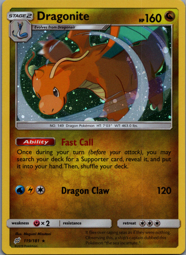 119 Dragonite [Cosmos Holo] Team Up Rare Holo Near Mint
