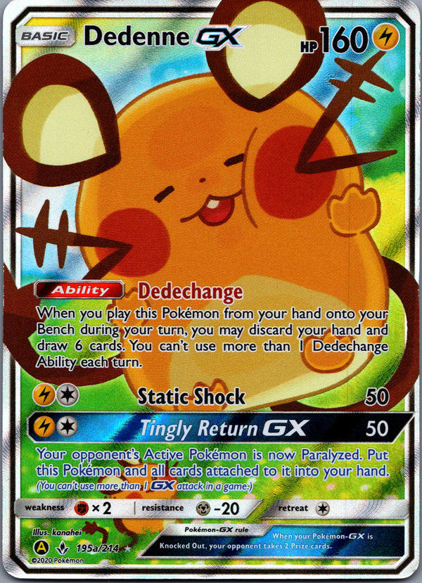 195a Dedenne GX Unbroken Bonds Rare Ultra Near Mint
