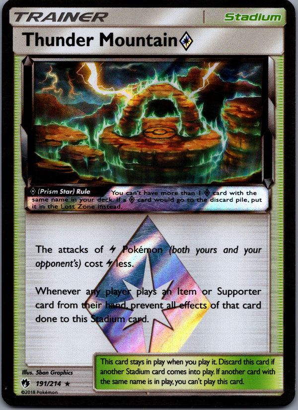 191 Thunder Mountain Prism Star Lost Thunder Rare Prism Star Lightly Played