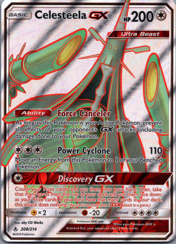 208 Celesteela-GX Unbroken Bonds Rare Ultra Lightly Played