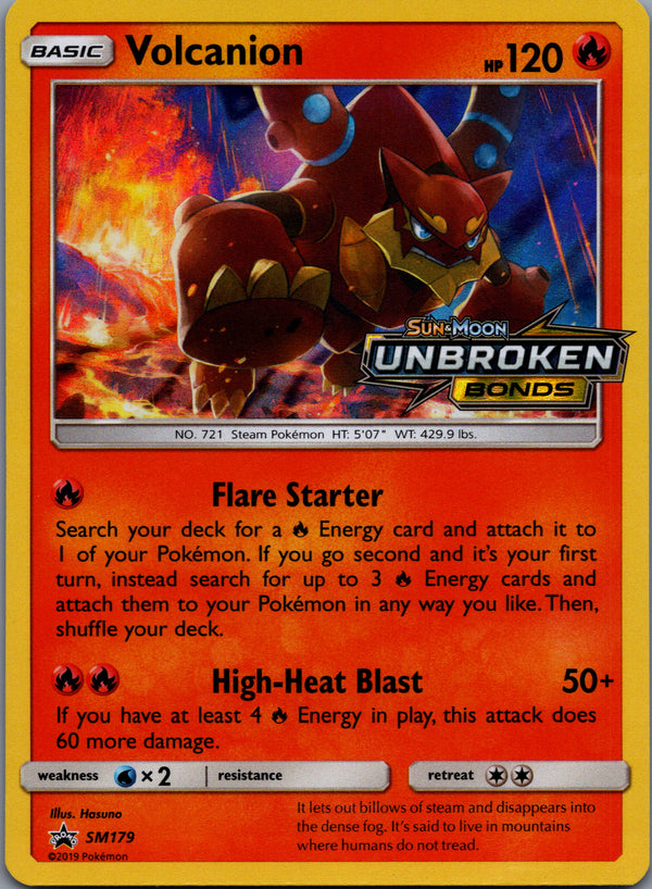 SM179 Volcanion SM Black Star Promos Promo Lightly Played