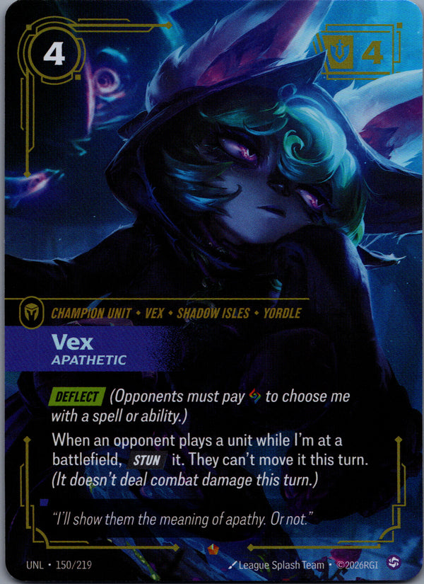 150 Vex, Apathetic Unleashed Epic Near Mint