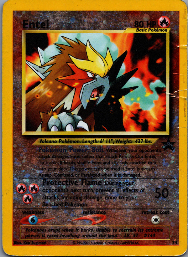 034 Entei Wizards of the Coast Promos Promo Damaged