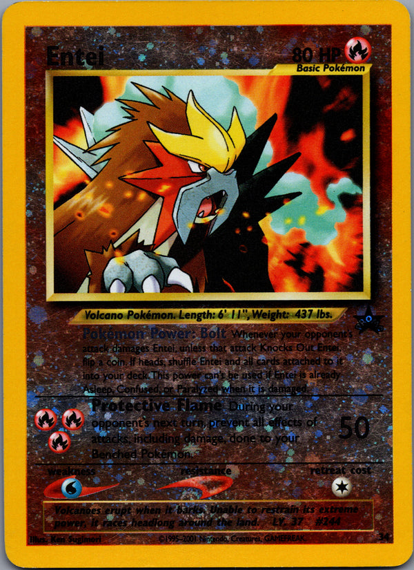 034 Entei Wizards of the Coast Promos Promo Heavily Played