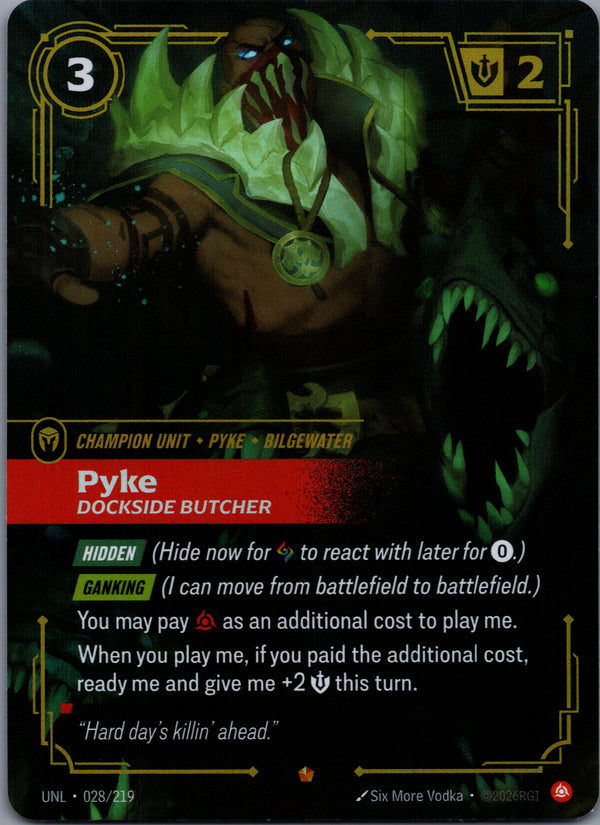 028 Pyke, Dockside Butcher Unleashed Epic Near Mint