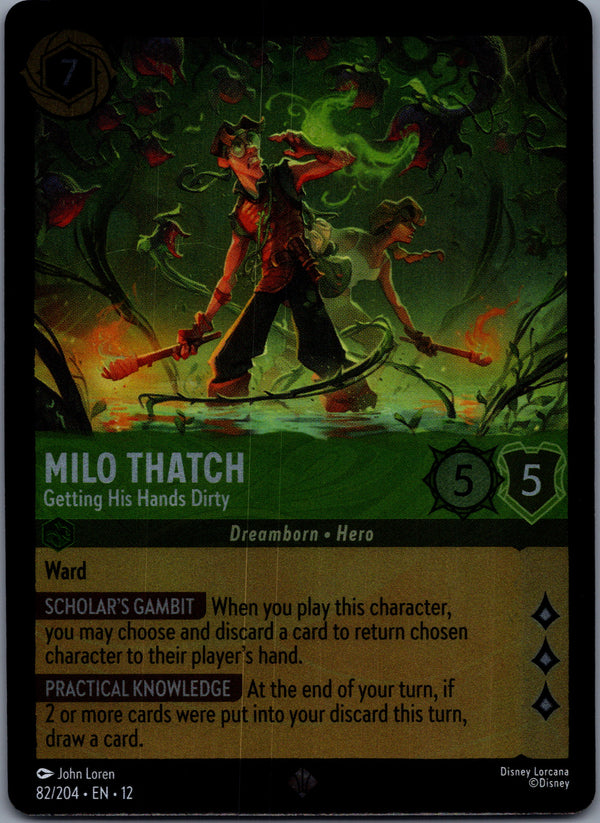 082 Milo Thatch - Getting His Hands Dirty [Foil] Wilds Unknown Super Rare Near Mint