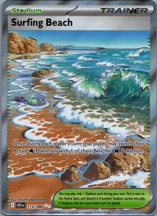 114 Surfing Beach Chaos Rising Ultra Rare NM