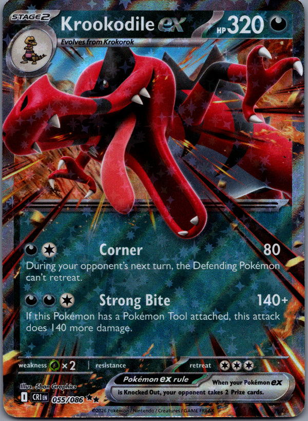 055 Krookodile ex Chaos Rising Double Rare NM