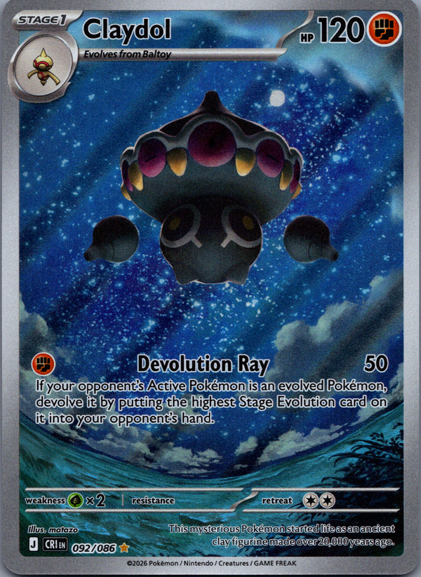 092 Claydol Chaos Rising Illustration Rare NM