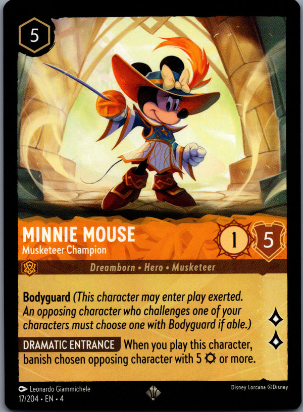 017 Minnie Mouse - Musketeer Champion Ursula's Return Super Rare NM