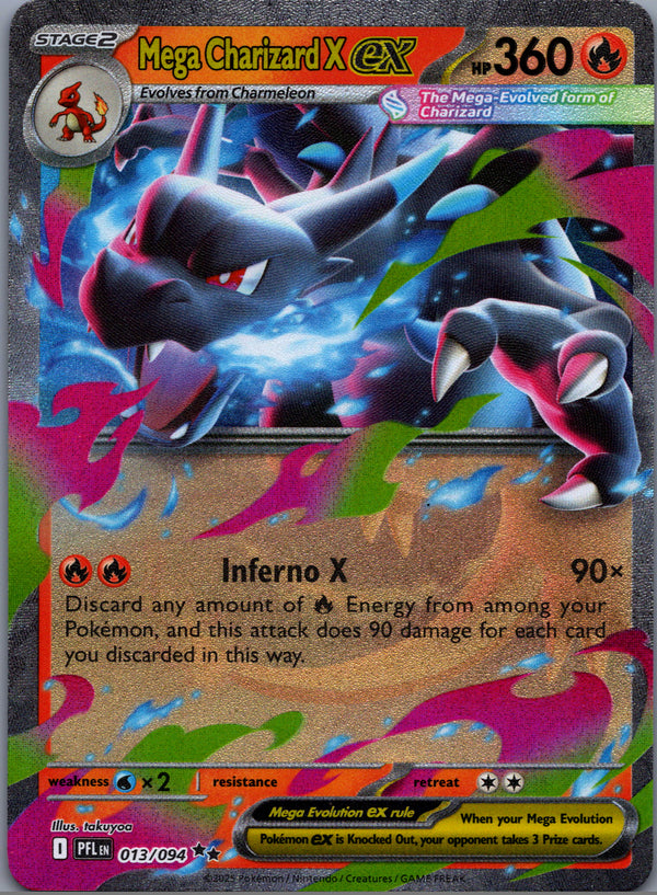 013 Mega Charizard X ex Phantasmal Flames Double Rare NM