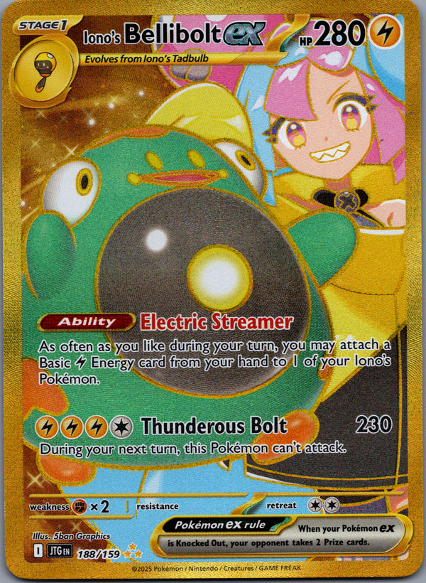 188 Iono's Bellibolt ex Journey Together Hyper Rare NM