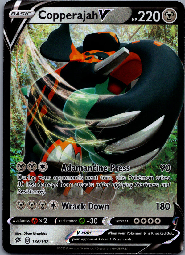 136 Copperajah V Rebel Clash Holo Rare V NM